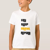 Eat Sleep Brawl Herhalen T-shirt (Voorkant)