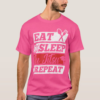 Eat Sleep Brazilian Jiu Jitsu Herhaal - Jiu Jitsu  T-shirt