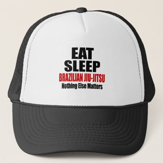 EAT SLEEP BRAZILIAN JIU-JITSU TRUCKER PET (Voorkant)