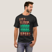 Eat Sleep Breakdans Herhaling Breakdans Dance Danc T-shirt (Voorkant volledig)