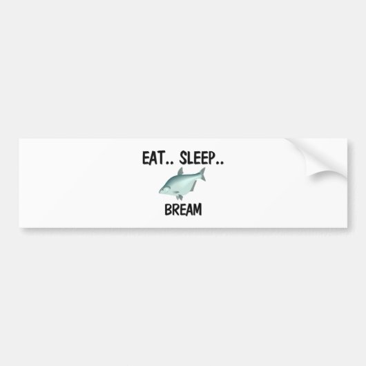 Eat Sleep BREAM Bumpersticker (Voorkant)