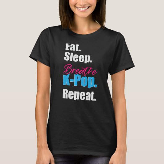 Eat Sleep Breath K-Pop Premium T-shirt (Voorkant)
