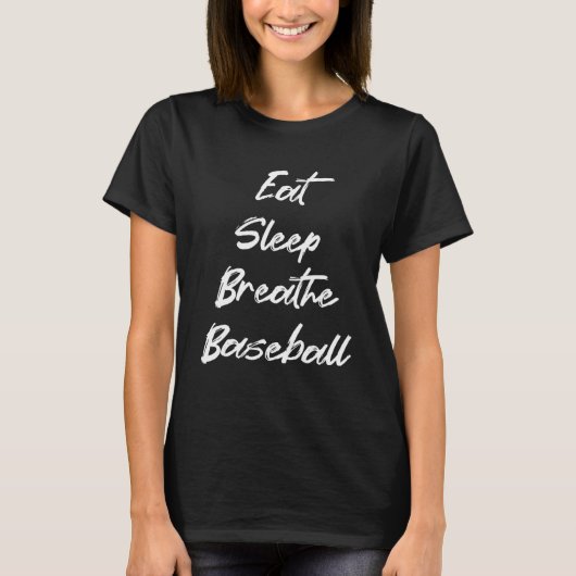 Eat Sleep Breathe Baseball  Baseball T-shirt (Voorkant)
