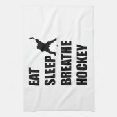 Eat Sleep Breathe Hockey Theedoek (Verticaal)