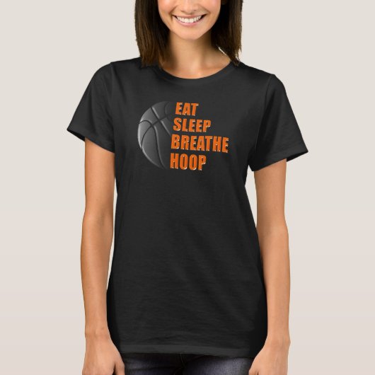 Eat Sleep Breathe Hoop - Basketball T-shirt (Voorkant)