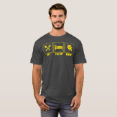 Eat sleep brew  beer brewing  home brewer t-shirt (Voorkant volledig)