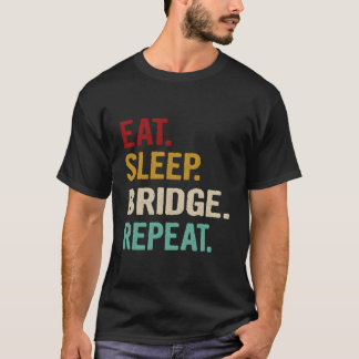 Eat Sleep Bridge Funny Bridge Player Card G herhal T-shirt