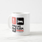 Eat Sleep Bridge Koffiemok (Voorkant links)