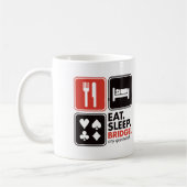 Eat Sleep Bridge Koffiemok (Links)