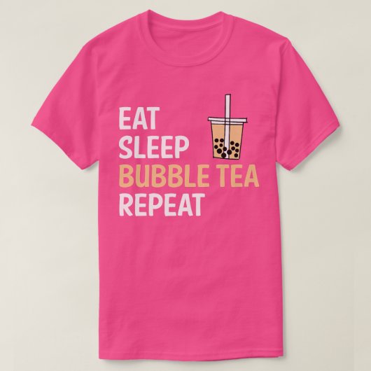 Eat Sleep Bubble Tea Repeet Boba Tea Premium T-shirt (Design voorkant)