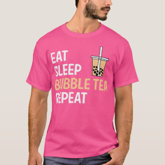 Eat Sleep Bubble Tea Repeet Boba Tea Premium T-shirt