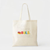 Eat Sleep Build Herhaal Master Builder Bricks Bloc Tote Bag (Voorkant)