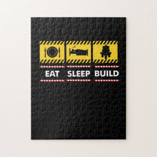Eat Sleep Build Speelgoed Brick Legpuzzel