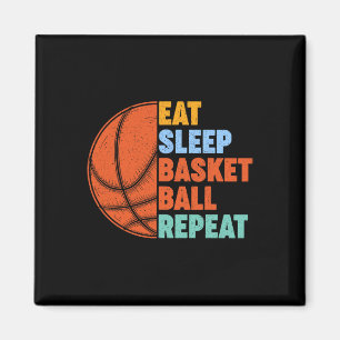 Eat Sleep Bysketbyll Repeat voor mannen Tiener jon Magneet