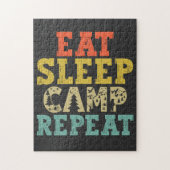 Eat Sleep Camp Herhalen Camping Lover Legpuzzel (Verticaal)