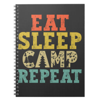 Eat Sleep Camp Herhalen Camping Lover Notitieboek