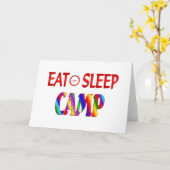Eat Sleep Camp Kaart (Gele Bloem)