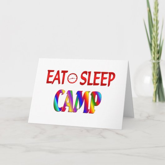 Eat Sleep Camp Kaart (Voorkant)