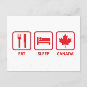 Eat Sleep Canada Briefkaart
