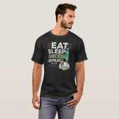 Eat Sleep Canicross Repeat Runing Dog Puppy 1 T-shirt (Voorkant volledig)