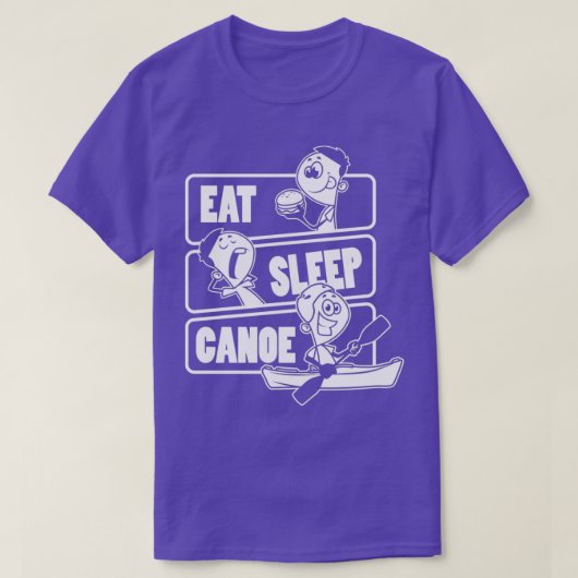 Eat Sleep Canoe Repat Outrigger Canoe Kayaking pr T-shirt (Design voorkant)