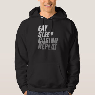 Eat Sleep Casino Herhaal Poker Dealer Hoodie