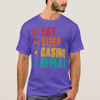 Eat Sleep Casino herhalen T-shirt