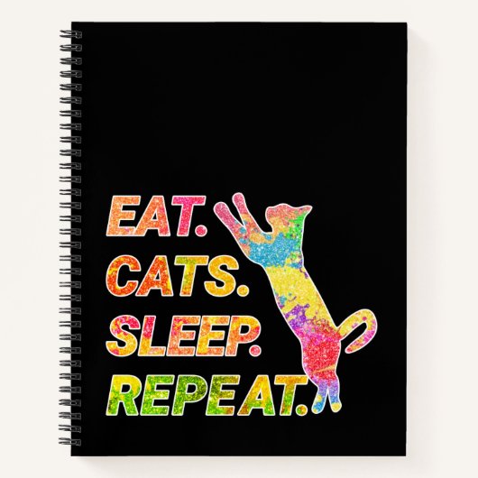 Eat, Sleep, Cats, Repeat Notitieboek (Voorkant)