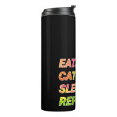 Eat, Sleep, Cats, Repeat Thermosbeker (Gedraaid links)