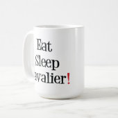 Eat Sleep Cavalier Mok (Voorkant links)