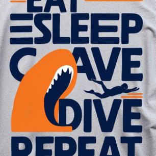Eat Sleep CAVE DIVE Herhaal grappige geschenken T-shirt