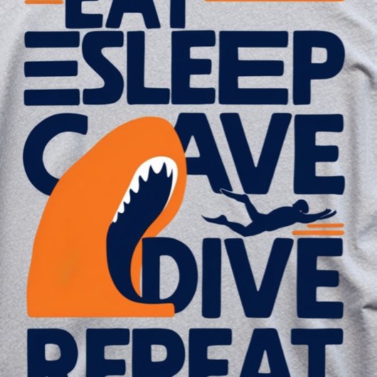 Eat Sleep CAVE DIVE Herhaal grappige geschenken T-shirt