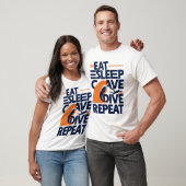 Eat Sleep CAVE DIVE Herhaal grappige geschenken T-shirt (Unisex)