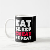 Eat Sleep Cheat Repeat Funny Cheating Cheater  Koffiemok (Links)