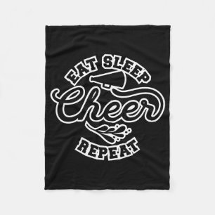 Eat Sleep Cheer Cpure Herhaal Cheer Design Ideeën Fleece Deken
