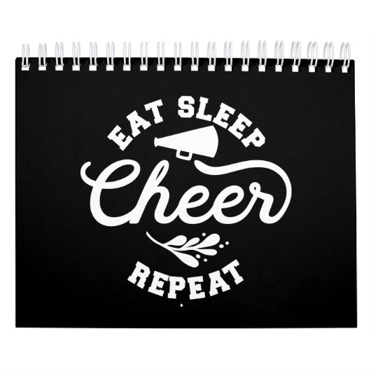Eat Sleep Cheer Herhaal Cheer Coach Kalender (Hoes)