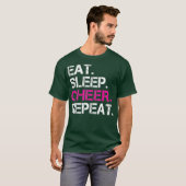 Eat Sleep Cheer Herhaal Cheerlead TShirt Gifts (Voorkant volledig)