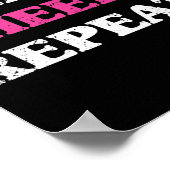 Eat Sleep Cheer Herhaal Cheerleader Fan Lover Poster (Hoek)