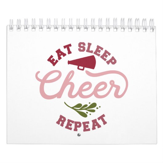 Eat Sleep Cheer Herhaal Cheerleader Ideas Kalender (Hoes)