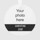 Eat Sleep Cheer Herhaal Cheerleader Photo Ornament (achterkant)