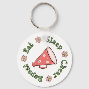 Eat Sleep Cheer Herhaal Sleutelhanger