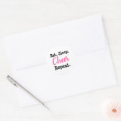 Eat Sleep Cheer Herhalen | Cheerlead Ronde Sticker (Envelop)