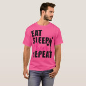 Eat Sleep Cheer Repeat Cheerleading Cheerleader Gy T-shirt (Voorkant volledig)