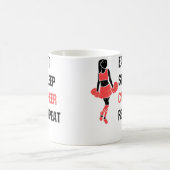 Eat Sleep Cheer Repeat Cheerleading Coach Koffiemok (Center)