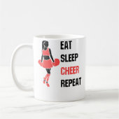 Eat Sleep Cheer Repeat Cheerleading Coach Koffiemok (Links)
