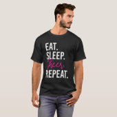 Eat Sleep Cheer Repepteren Funny Cheerlead T-shirt (Voorkant volledig)