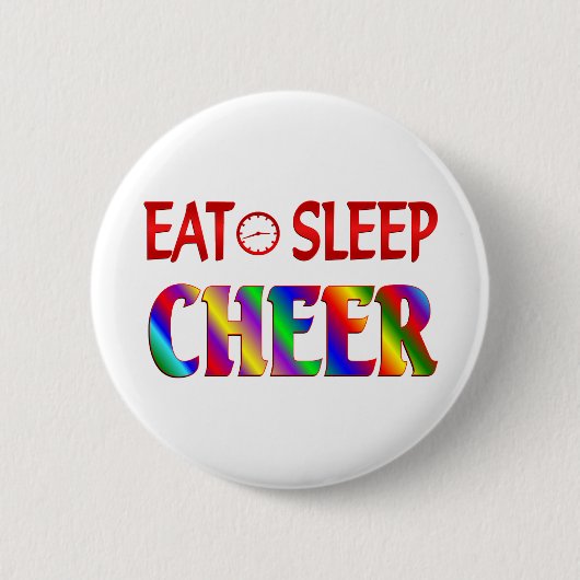Eat Sleep Cheer Ronde Button 5,7 Cm (Voorkant)