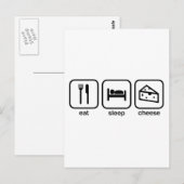 Eat Sleep Cheese Briefkaart (Voorkant / Achterkant)