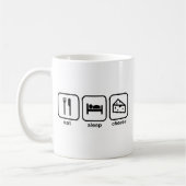 Eat Sleep Cheese Koffiemok (Links)