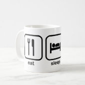 Eat Sleep Cheese Koffiemok (Voorkant links)